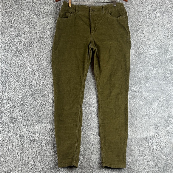 Like New Toad & Co Karuna Cord Corduroy Skinny Olive Green Women's Jeans Size 8 - Picture 1 of 16